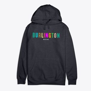 Burlington Maine Color Pop Premium Cotton Hoodie