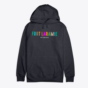 Fort Laramie Wyoming Color Pop Premium Cotton Hoodie
