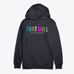 Fort Mill South Carolina Color Pop Premium Cotton Hoodie