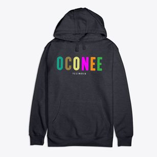 Oconee Illinois Color Pop Premium Cotton Hoodie