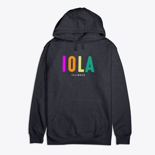 Iola Illinois Color Pop Premium Cotton Hoodie