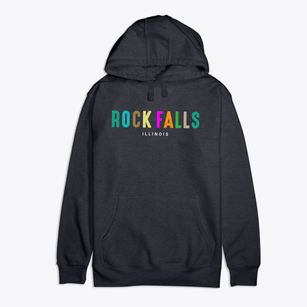 Rock Falls Illinois Color Pop Premium Cotton Hoodie