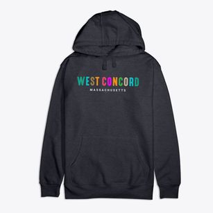 West Concord Massachusetts Color Pop Premium Cotton Hoodie