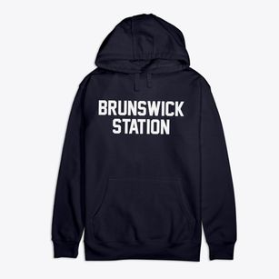 Brunswick Station Maine Classic Block Premium Cotton Hoodie