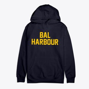 Bal Harbour Florida Classic Block Premium Cotton Hoodie