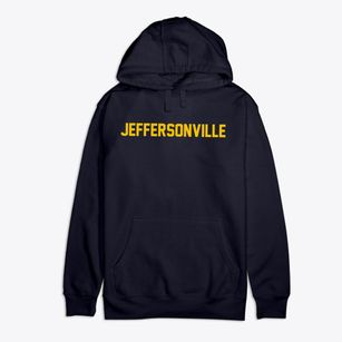 Jeffersonville Illinois Classic Block Premium Cotton Hoodie