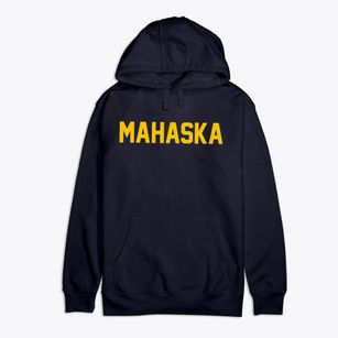Mahaska Kansas Classic Block Premium Cotton Hoodie