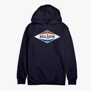 Boca Raton Florida Diamond Star Premium Cotton Hoodie