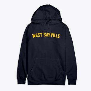 West Sayville New York Classic Curve Premium Cotton Hoodie