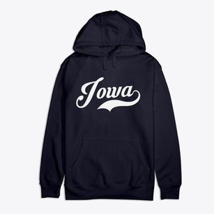 Iowa Louisiana Vintage Team Premium Cotton Hoodie