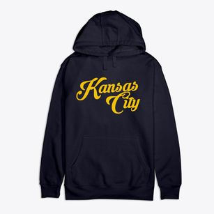 Kansas City Kansas Vintage Team Premium Cotton Hoodie