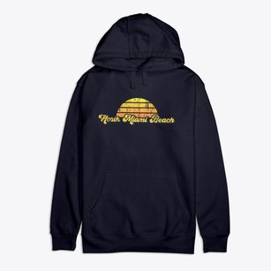 North Miami Beach Florida Sublime Sunset Premium Cotton Hoodie