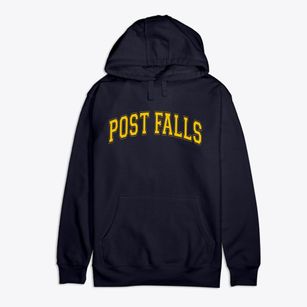Post Falls Idaho Varsity Premium Cotton Hoodie