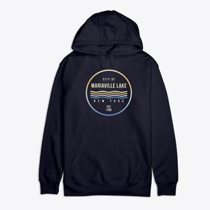 Mariaville Lake New York Color Fade Premium Cotton Hoodie