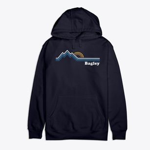 Bagley Wisconsin Mountain View Premium Cotton Hoodie