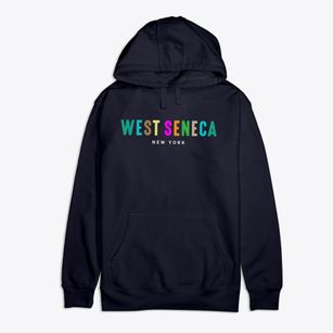 West Seneca New York Color Pop Premium Cotton Hoodie