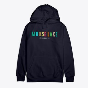 Moose Lake Minnesota Color Pop Premium Cotton Hoodie