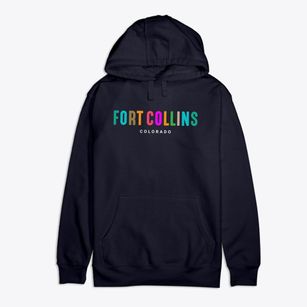 Fort Collins Colorado Color Pop Premium Cotton Hoodie