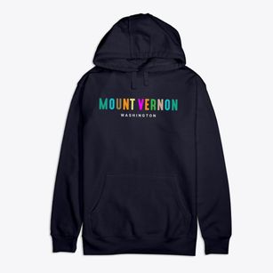 Mount Vernon Washington Color Pop Premium Cotton Hoodie