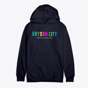 Bryson City North Carolina Color Pop Premium Cotton Hoodie