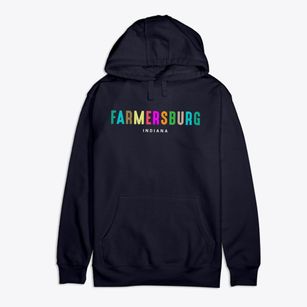 Farmersburg Indiana Color Pop Premium Cotton Hoodie