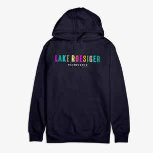 Lake Roesiger Washington Color Pop Premium Cotton Hoodie