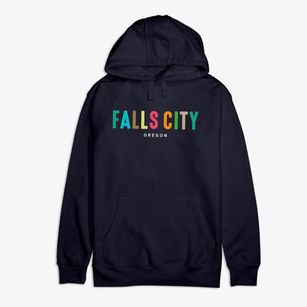 Falls City Oregon Color Pop Premium Cotton Hoodie