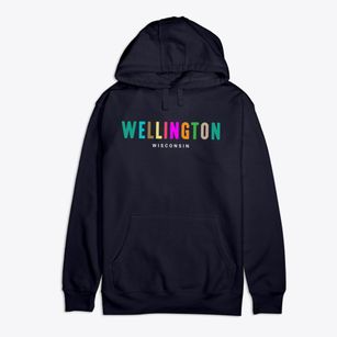 Wellington Wisconsin Color Pop Premium Cotton Hoodie