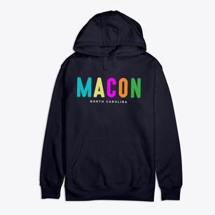 Macon North Carolina Color Pop Premium Cotton Hoodie