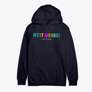 West Monroe Louisiana Color Pop Premium Cotton Hoodie