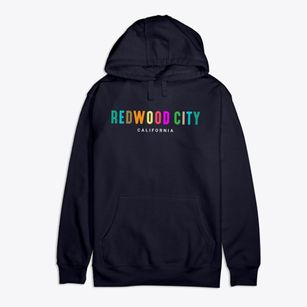 Redwood City California Color Pop Premium Cotton Hoodie