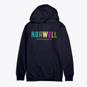Norwell Massachusetts Color Pop Premium Cotton Hoodie