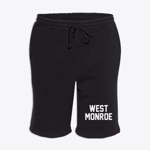 West Monroe Louisiana Classic Block Fleece Shorts