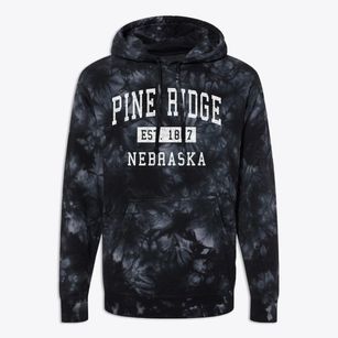 Pine Ridge Nebraska Classic Established Premium Tie-Dye Hoodie