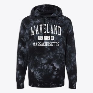Waveland Massachusetts Classic Established Premium Tie-Dye Hoodie