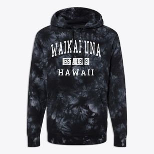 Waikapuna Hawaii Classic Established Premium Tie-Dye Hoodie