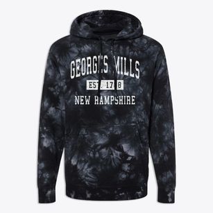Georges Mills New Hampshire Classic Established Premium Tie-Dye Hoodie