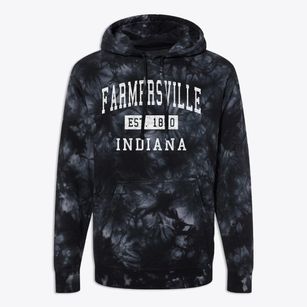 Farmersville Indiana Classic Established Premium Tie-Dye Hoodie