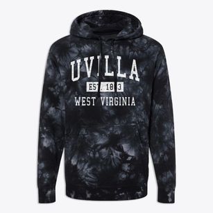 Uvilla West Virginia Classic Established Premium Tie-Dye Hoodie