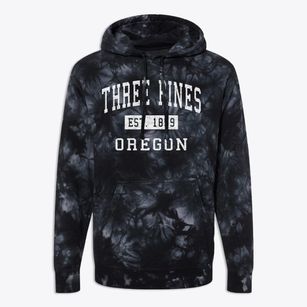Three Pines Oregon Classic Established Premium Tie-Dye Hoodie