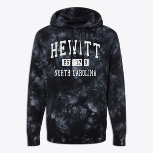 Hewitt North Carolina Classic Established Premium Tie-Dye Hoodie
