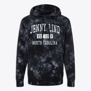 Jenny Lind North Carolina Classic Established Premium Tie-Dye Hoodie