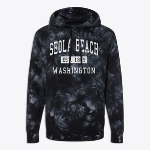 Seola Beach Washington Classic Established Premium Tie-Dye Hoodie