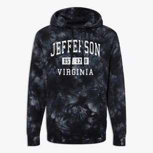 Jefferson Virginia Classic Established Premium Tie-Dye Hoodie