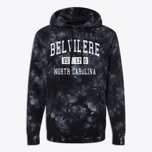 Belvidere North Carolina Classic Established Premium Tie-Dye Hoodie
