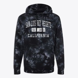 San Luis Rey Heights California Classic Established Premium Tie-Dye Hoodie