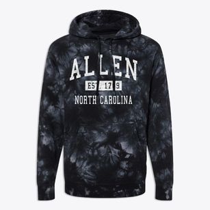 Allen North Carolina Classic Established Premium Tie-Dye Hoodie