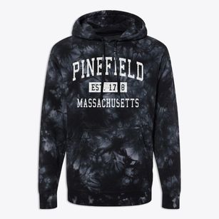 Pinefield Massachusetts Classic Established Premium Tie-Dye Hoodie