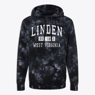Linden West Virginia Classic Established Premium Tie-Dye Hoodie