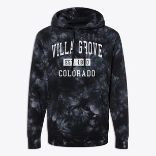 Villa Grove Colorado Classic Established Premium Tie-Dye Hoodie